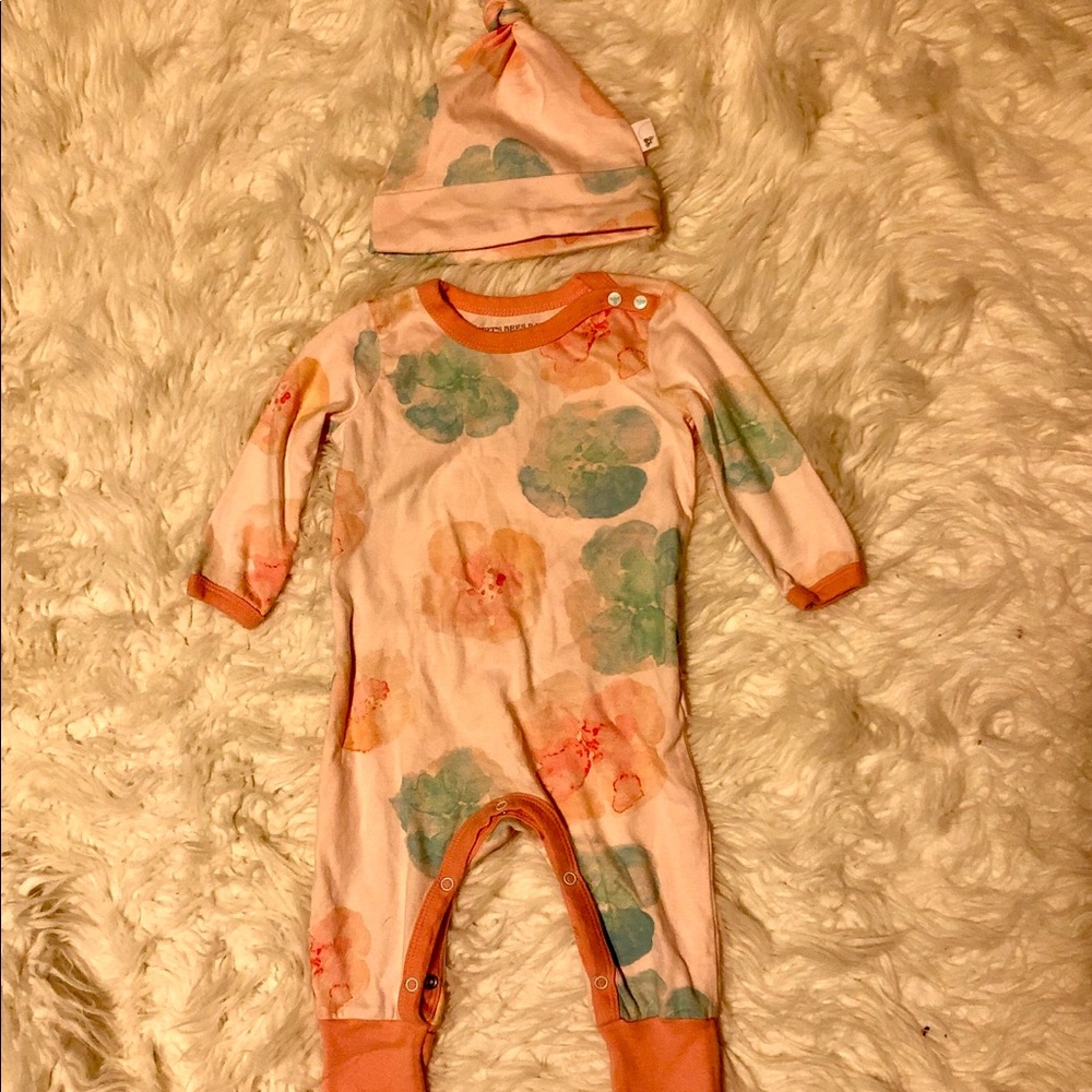 Burts Bees pajamas and hat